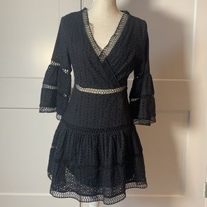 Vici Black Eyelet Dress